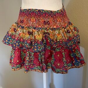 Forever 21 multi color tiered mini skirt